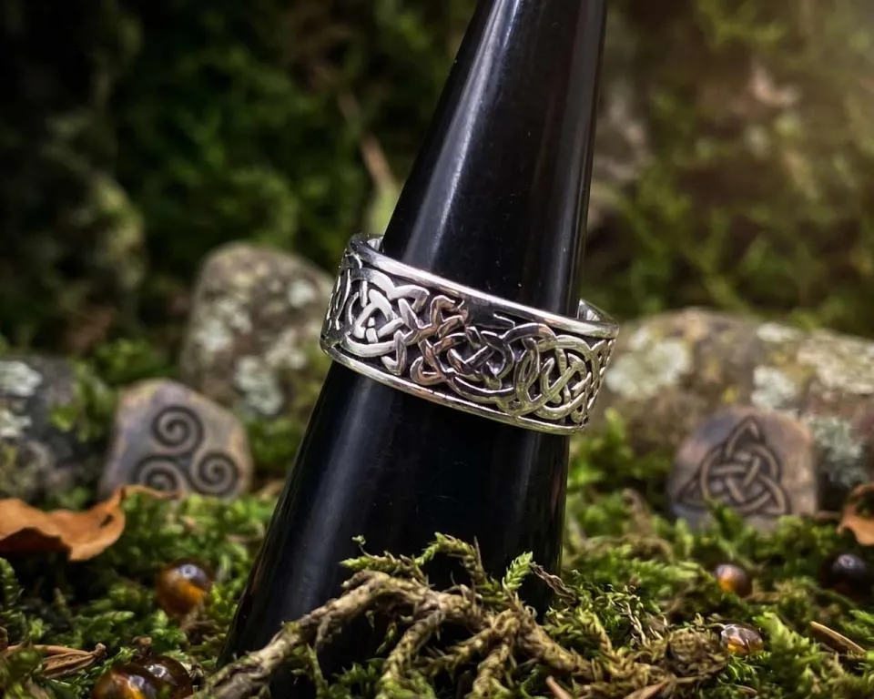 Edelstahl Ring Keltischer Knoten